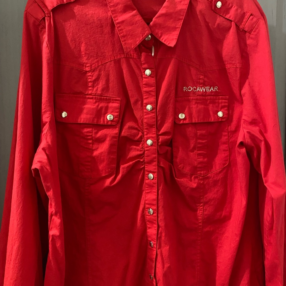 Rocawear Vibrant Red Long Sleeve Shirt